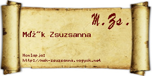 Mák Zsuzsanna névjegykártya