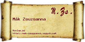 Mák Zsuzsanna névjegykártya